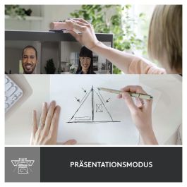 Logitech Webcam Brio 500 Rosa Full HD 1080p 4MP 90° con Clip de Montaje Universal USB-C Plug and Play Rightlight 4 HDR