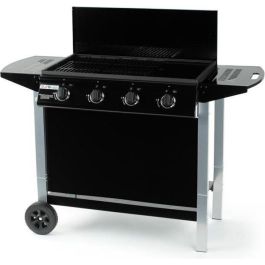 Barbacoa a gas - GRILL GARDEN - Negra y gris - 4 fuegos con tapa Barbacoa a gas - GRILL GARDEN - Negra y gris - 4 fuegos con tapa