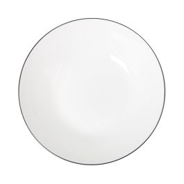 Inde Set de 3 Platos Hondos Ischia Red.Opal, Negro, 20.3 cm de Diámetro x 4 cm de Altura, Porcelana (4 Cajas)