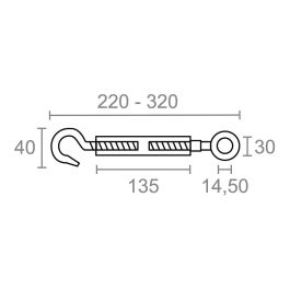 Edm Tensor Gancho-Anilla DIN-1480 TNS01 M12 Acero Galvanizado