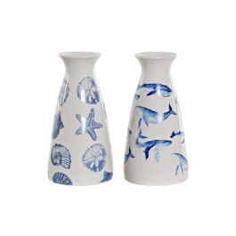 Jarron Mediterraneo DKD Home Decor Azul Celeste Azul Marino 16 x 31 x 16 cm (2 Unidades) Precio: 38.89000016. SKU: B194KDDFMK