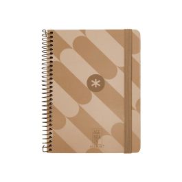 Agenda Espiral Antartik Pattern A6+ 2025 Semana Vista Color Rosa Nude Papel 80 gr