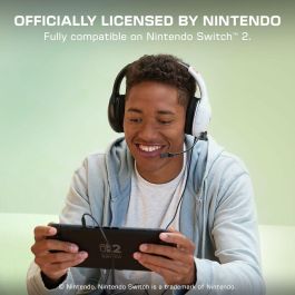 Turtle Beach TBS-8003-05 Auriculares con cable gaming Airlite Fit, Licencia Oficial Nintendo Switch, Blanco y Negro