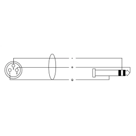 Cordial Cable de Audio Jack Estéreo a XLR Hembra 60 cm