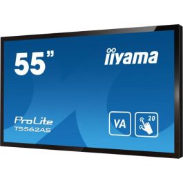 Monitor Iiyama 55" 4K 20P Tactil Ips (T5562AS-B1) 3840X2160 / Operacion 24/7 / Hdmix3 / Horizontal y Apaisado / 420Cd/M2, 1200:1, 8Ms, Usb Touch Interface, Rs232C / 16Gb Emmc / 2G Ram / 1Gb Embedded / Sd Card Slot / Eshare / Vesa 200 Mm