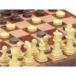 Cayro Juego de Ajedrez y Damas Magnético 24x24 cm Plástico 2 Jugadores 7+ años