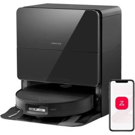 Roborock Saros 10 Robot Aspirador Fregasuelos con RockDock Ultra Negro, 6400mAh, Auto-vaciado y secado