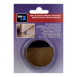 Inofix Tope adhesivo silencioso para puertas de interior, madera, PVC + espuma amortiguadora
