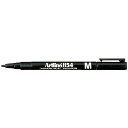 Artline EK-854 Rotulador Permanente Punta Redonda 1 mm, Tinta Roja para Proyección y Superficies