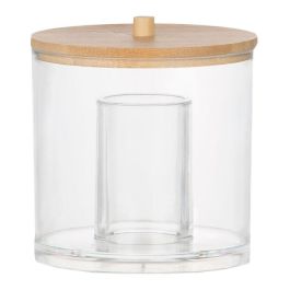 Andrea House Bote Organizador Ba72111 Acrílico y Bambú Baño Transparente Ø9 x 9 cm Precio: 8.59000054. SKU: B15XKMQ4AQ