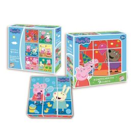 Rompecabezas peppa pig 9 cubos. 20x20x5 cm Rompecabezas peppa pig 9 cubos. 20x20x5 cm