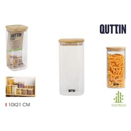 Tarro Boro Cuadrado Bambú Quttin 10x21 cm (12 Unidades) Precio: 42.50000007. SKU: B1BEHQX7CT