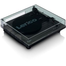 Lenco LS-10BK Tocadiscos con Altavoces Integrados, Semiautomático, 33/45 RPM, Negro/Madera