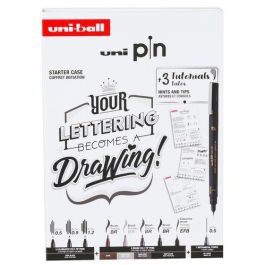 Uniball Set de iniciación Lettering: 8 rotuladores calibrados PIN negros + Portaminas Shalaku S, ideal dibujo y caligrafía Precio: 17.69000035. SKU: B1F3TWYHWG