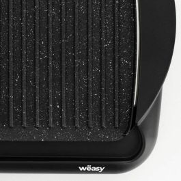 Weasy WEA3760124954777 Plancha Eléctrica 2000W - Placa de Efecto de Piedra 52x27cm - Temperatura Ajustable - Revestimiento Antiadherente - Tanque Removible