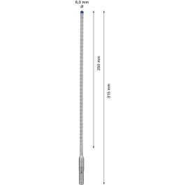 Bosch EXPERT Hammerbohrer SDS plus-7X para Martillo Perforador 6x315mm, Ladrillo, Concreto, Hormigón Duro, Piedra