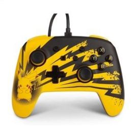 Power A 1516985-01 Mando con Cable Mejorado para Nintendo Switch - Diseño Pokémon Pikachu Lightning