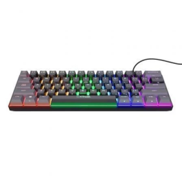Trust Gaming Teclado Mecánico Gaming GXT 867 Acira 60% Compacto con Iluminación RGB para PC y Consolas