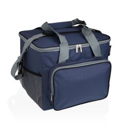 Fiambrera Isotérmica Versa 27L Gris y Azul 36x28x31 cm (2 Unidades)