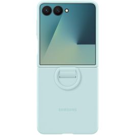 Samsung Galaxy Flip7 Ring Case Funda de Silicona Light Cyan
