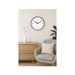 Maul Reloj de Pared Redondo 25 cm Cuarzo Marco Negro