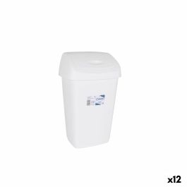 Papelera Tontarelli Aurora Blanco 9L Con Tapa (12 Unidades)