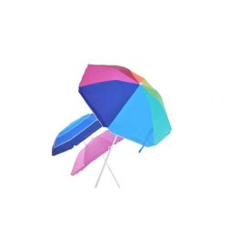 Parasol aluminio menorca 180 cm 6 varillas de fibra tubo 22/25 cm tubo desmontable mod sdos
