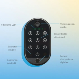 TESA Teclado Fingerprint Linus Smart Keypad 2 05/303000/Bl