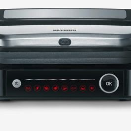 Severin KG 2395 Kontaktgrill Negro/Gris 1800W con Placas Cerámicas, Termostato Ajustable y Antiadherente