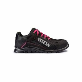 Sparco 0751737NRFU Zapatillas de Seguridad Practice Jody S1P SRC Puntera Composite Antipinchazos Negro Rosa Talla 37
