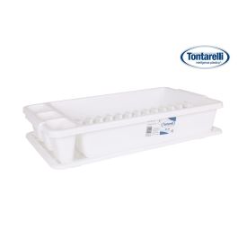 Escurreplatos con bandeja Scola Blanco 45x26 cm - Tontarelli (12 Unidades) Precio: 52.5000003. SKU: B1BYJ8TJ5F