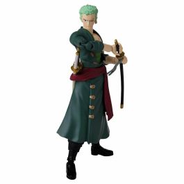 Bandai Figura One Piece Anime Heroes Zoro - 17cm, +16 puntos de articulación