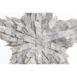 DKD Home Decor Decoracion Colgante Navidad Alpina Natural Gris 10 x 35 x 35 cm