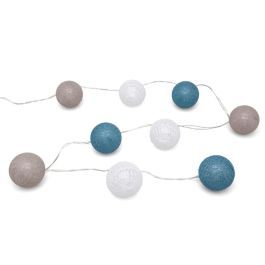 KioKids Guirnalda de Luz LED Azul 1,5m, con 9 Bolas de Colores, Funciona a Pilas. Perfecta para Dormitorio o Habitación Infantil Bebé