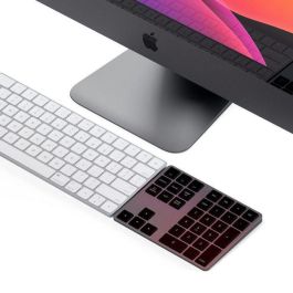Satechi Teclado Extendido Bluetooth con Teclado Numérico Completo, Flechas Navegación y Atajos MacOS, USB-C, Gris Espacial para Tablet y Portátil