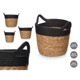 Set 3 Cestos Redondos 29Cm Alto Negro Giftdecor (4 Unidades) Precio: 58.88999941. SKU: B1DRAB586J