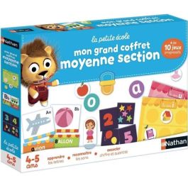 Nathan La Petite Ecole - Caja de Actividades Educativas para Niños +3 años, Sección Media, con Pizarra de Conceptos y Juegos de Aprendizaje