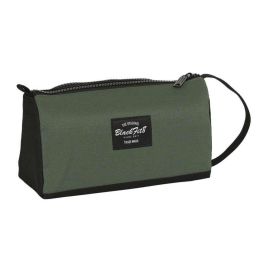 Estuche Escolar con Accesorios BlackFit8 Gradient Negro Verde militar (32 Piezas)