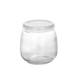 Inde Tarro de Vidrio para Postre con Tapa de Plástico Mediterraneo 300 ml (24 Unidades)