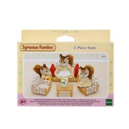 Sylvanian Families 4464 Set de Salón: Sofá, 2 Sillones y Mesa de Centro para Momentos Familiares - Sylvanian Families