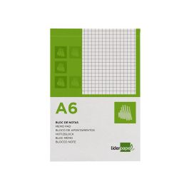 Bloc Notas Liderpapel Cuadro 4 mm A6 80 Hojas 60 gr-M2 Perforado 10 unidades