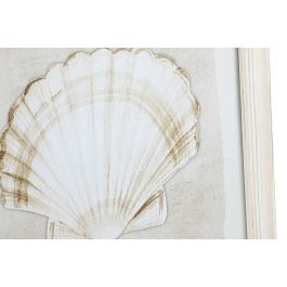 DKD Home Decor Cuadro Mediterraneo Beige 2 x 50 x 40 cm Cristal y Abeto (4 Unidades)
