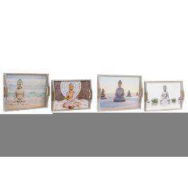 DKD Home Decor Bandeja Oriental Gris Marron MDF Buda 30 x 6 x 40 cm Set de 2 Precio: 28.49999999. SKU: S3038765