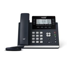 Yealink SIP-T43U Teléfono IP Empresarial 12 Líneas, Pantalla Monocromo 3.7" HD Voice, PoE, Wi-Fi, Bluetooth 4.1, 2x USB, Gigabit LAN