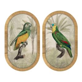 DKD Home Decor Cuadro de Ratán Tropical Verde Natural con Loro 60x35 cm (2 Unidades) DKD Home Decor Cuadro de Ratán Tropical Verde Natural con Loro 60x35 cm (2 Unidades) Precio: 84.59000011. SKU: B1748RQ5DH