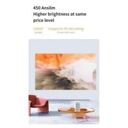 Wanbo T4 Proyector Portátil Nativo 1080p Full HD 4K HDR 450 lúmenes ANSI Android 9.0 Auto-Focus Keystone WiFi 6 Bluetooth Blanco