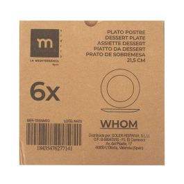 La Mediterranea Plato Postre 21.5 cm Opal Colección Whom