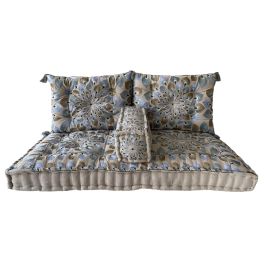 DKD Home Decor Sillon Azul Beige 150 x 76 x 20 cm Set de 4 Precio: 281.69000013. SKU: B16B6FYWVS