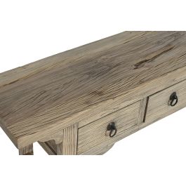DKD Home Decor Consola Item Home Natural 178 x 85 x 38 cm Olmo Macizo 4 Cajones