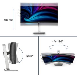 Philips 34B2U5600C/00 Monitor Curvo VA Dual QHD 34" (86.4cm) 3440x1440 120Hz, HDMI, DisplayPort, USB-C Gris